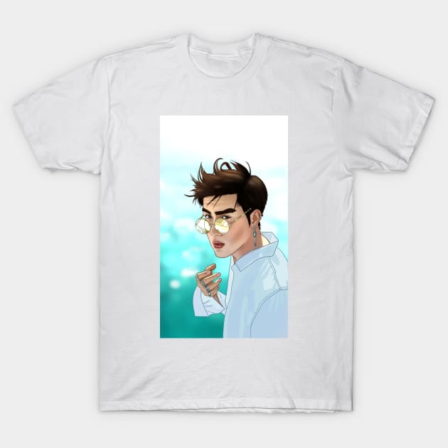 Boy with Sea (Mek Jirakit) T-Shirt by jonosmatt